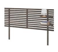 DHOME Testiera in Legno Riciclato DM con Ripiani e Gambe Stile Pallet Comodino Mensole Letto Nordico Ferramenta Inclusa (Giapponese, Rovere Amazonas, 145cm)