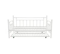 DHP Manila Letto da Giorno in Metallo/Letto Estraibile Bianco Singolo