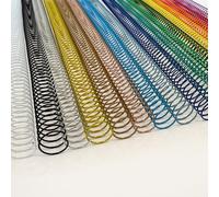 DHP - Spirale Metallo Passo 5:1, 10 mm, A4, MiniPACK Assortito Scatola 25, Colori Standard e Speciali, 60 fogli