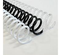 DHP - Spirale Plastica 5:1, 10 mm, A4, MiniPACK Assortito Scatola 25, Trasparente, Bianco e Nero