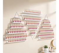 DHQCQL 6 scaffali per smalti, 5 ripiani, da parete, colore bianco