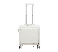DHQCQL Valigia da viaggio, leggera e rigida, da 18", con 4 ruote, con chiusura a password, espandibile per studenti, uomini d'affari, turisti, fino a 30 kg, bianco, moderno