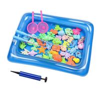 Dhqkqg Giocattolo Pesca Magnetico, 50 Pezzi Gioco di Pesca, Canna da Pesca Bambino Giocattolo, Giocattolo da Bagno, Pesca Pesciolini Gioco Magnetico, Gioco Pesca Pesci Calamita per Ragazzo Ragazza