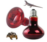 Dhqkqg Lampada Infrarossi Riscaldante, Lampadina Riscaldante e27, 2 Pezzi 100W Lampada a Luce Rossa per Rettili, Durable Infrared Heat Lamp Warming Light per Tartarughe, Lucertola