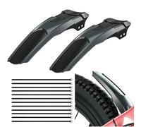 Dhqkqg Parafango MTB,2 Pcs Parafango Bici in Fibra di Carbonio, Mud Guard con 12 Fascette Cavi,Parafanghi Anteriori e Posteriori Universali per Mountain Bike,Quick Release per Biciclette 20-29 Pollici