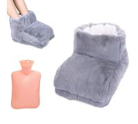 Dhqkqg Scaldapiedi borsa dell'acqua calda, scaldapiedi senza corrente, 1 l, grande borsa dell'acqua calda, lavabile in lavatrice, per donne, uomini, adulti, per i piedi freddi in inverno