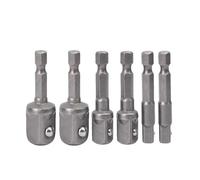 DHRCONPA 1/3/6 pezzi 1/4 3/8 1/2 set di adattatori for prese in acciaio con gambo esagonale punte for trapano a percussione utensili elettrici