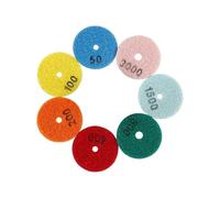 DHRCONPA 7 pezzi 2 pollici 55 mm diamantati for lucidatura granito marmo ciottoli materiale 50-3000 grani strumento di pietra