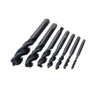 DHRCONPA Set di utensili for maschiatura con filettatura a vite con scanalatura in acciaio rapido M3/M4/M5/M6/M8/M10/M12 da 5/7 pezzi