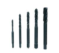 DHRCONPA Set di utensili for maschiatura con filettatura a vite con scanalatura in acciaio rapido M3/M4/M5/M6/M8/M10/M12 da 5/7 pezzi