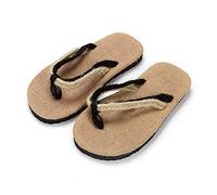 DHRH Pantofole di Lino Paglia Fatte a Mano,Infradito estive,Antiscivolo Assorbente dal Sudore Resistente all'Usura,Pantofole da Spiaggia Paio di Sandali,Sandali di Paglia Scarpe Casual da Spiaggia