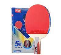 DHS H5002/H5006 - Racchetta da ping pong 5 stelle, serie 5 stelle, racchetta da ping pong, realizzata in fabbrica, con 3 gomme per giocatori a tutto tondo (H5006-Short CS)