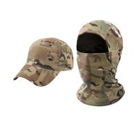 DHSBGWSX 1 berretto con visiera camo, con 1 polsino per collo, tattico mimetico, cappello parasole per esterni, adatto per corsa, pesca, caccia, alpinismo e campeggio, multicolore, Taglia unica