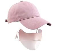 DHSBGWSX 1 berretto da baseball da donna, 1 maschera da sole, cappello da sole da donna, cappello estivo per donna, cappello da tennis da donna, cappello regolabile, Grigio rosa pallido, S/M