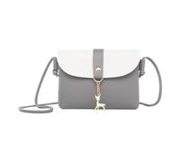 DHSBGWSX 1 borsa a tracolla grigia con ciondolo, mini borsa a tracolla per cellulare, borsa cosmetica da donna, regalo di compleanno per ragazze, grigio., 18*13*3cm