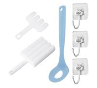 DHSBGWSX 1 Macchina per Polpette in Quattro Pezzi, 1 Cucchiaio per Polpette, 3 Ganci, Macchina per Polpette, Strumenti per Creare Polpette, Cursore per Gamberetti, Stampo per Polpette