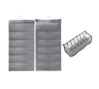DHSBGWSX 1 organizer con 30 scomparti, 1 custodia per biancheria intima con 7 scomparti, custodia per guardaroba, contenitore da appendere
