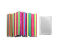 DHSBGWSX 100 bastoncini per lecca-lecca-lecca, 150 x 3,5 mm, 100 sacchetti per imballaggio, bastoncini di zucchero, bastoncini per torte, set di bastoncini per torte