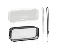 DHSBGWSX 2 astucci trasparenti, 2 cordini, sacchetto di cancelleria impermeabile, piccolo sacchetto cosmetico, borsa multifunzionale, esigenze degli studenti e strumenti, multicolore, Semplice