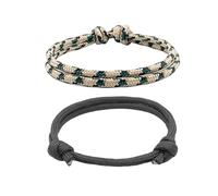 DHSBGWSX 2 cordini intrecciati, braccialetto in paracord regolabile e multifunzione, semplice e moderno, per campeggio e alpinismo, nylon