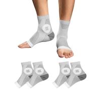 DHSBGWSX 2 paia di calzini sportivi alla caviglia, calzini per alleviare la neuropatia, calzini ausiliari funzionali, calzini per fascite plantare, calzini per alleviare la pressione, calzini per
