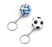 DHSBGWSX 2 portachiavi da calcio personalizzato, portachiavi da calcio, portachiavi per tifosi, portachiavi per coppia, multicolore, Taglia unica