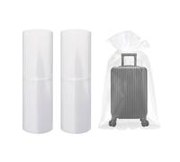 DHSBGWSX 2 sacchetti antipolvere trasparenti in plastica, resistenti all'umidità e durabili, con zip, per abbigliamento, cosmetici e oggetti vari, 90 x 120 cm, 177 litri