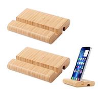 DHSBGWSX 2 Supporti in Bambù Universale da Scrivania per Tablet e Cellulare
