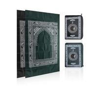 DHSBGWSX 2 tappetini da preghiera portatili, per preghiera, da viaggio, con bussola, tappetino da preghiera