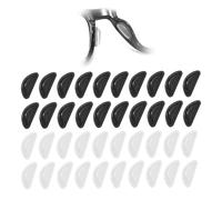 DHSBGWSX 20 paia di naselli per occhiali, antiscivolo, in silicone, adatti per tutti gli occhiali e gli occhiali da sole, unisex, colore nero, Nero , taglia unica