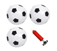 DHSBGWSX 3 pezzi calcio gonfiabile, 1 pompa, mini calcio luminoso, pallone da calcio gonfiabile, pallone da calcio, per bambini, regalo da calcio, adatto per interni ed esterni