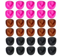 DHSBGWSX 30 cappelli da cowboy, cappelli da cowboy, cappelli da cowboy, cappelli decorativi per bambole, cappelli jazz, cappelli da regalo per feste, adatti per travestimenti per bambole, accessori
