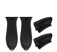 DHSBGWSX 4 coperchi per pentole in silicone, 2 cuscini isolanti termici, manico resistente al calore, copertura per impugnatura termica, manico antiscivolo, copertura per pentole