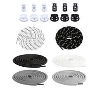 DHSBGWSX 4 cordoncini, 1 infila ago, cordini elastici per pantaloni, giacche e cappelli, cintura per pantaloni, fascia in plastica, adatto per pantaloni sportivi