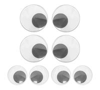 DHSBGWSX 4 paia di occhi autoadesivi, occhi fai da te, occhi oscillanti autoadesivi, occhi mobili, accessori per scrapbooking, adesivi per gli occhi