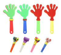 DHSBGWSX 4 scacciapensieri colorati con 4 pipe colorate per bambini, rumore, giocattolo per pettegolezzi, tromba per bambini, per feste di compleanno, eventi sportivi, carnevale, celebrazioni