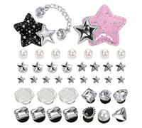 DHSBGWSX 40 accessori per scarpe, a cinque punte, decorazione per scarpe, accessori per scarpe forate, decorazione per scarpe, Taglia unica