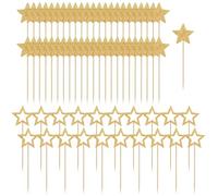 DHSBGWSX 50 Pezzi di Inserti per Stelle A Cinque Punte, 20 Pezzi di Inserti per Stelle Cave, Decorazioni per Torte A Stella, Inserti per Stelle Glitterate, Inserti per Decorazioni per Torte per Feste