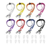 DHSBGWSX 8 Corde Per Occhiali, 10 Paia Di Naselli, Catenelle Per Occhiali Colorate, Corde Per Occhiali Antiscivolo, Corde Per Occhiali Anti-Perdita Tipo Collo Sospeso, Corde Fisse Multiuso