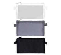 DHSBGWSX Astuccio trasparente da 3 pezzi, astuccio in rete, astuccio sottile, mini astuccio, astuccio facile da trasportare