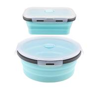DHSBGWSX Contenitore Per Il Pranzo Rotondo E Quadrato, Pieghevole E Telescopico, Ciotola Per La Conservazione In Silicone