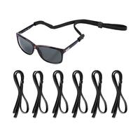 DHSBGWSX Cordino per Occhiali in Nylon Nero, 6 Pezzi, Lunghezza 68 cm, Regolabile, Antiscivolo, Adatto per Occhiali da Sole e Sportivi