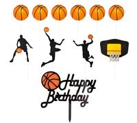 DHSBGWSX Decorazioni da basket da 11 pezzi, decorazione per torte da basket, decorazione per feste, multicolore, celebrazione, compleanno