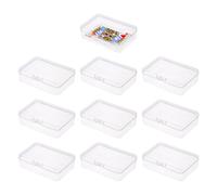 DHSBGWSX Scatola portaoggetti per 10 carte, in plastica trasparente, 10,5 x 7,5 x 2,6 cm, carte da gioco, scatola da gioco