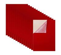 DHSBGWSX Set di 15 adesivi in velluto rosso, fogli di feltro incollati, fatti a mano, floccati versatili, adatti per scatole