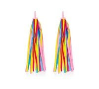 DHSBGWSX Set di 2 stelle filanti per biciclette, nappe per bicicletta, accessori per maniglie, nastro colorato, decorazione per biciclette