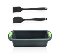 DHSBGWSX Stampo per Pane in Silicone Grigio Scuro con Spatola e Pennello in Silicone, Classico