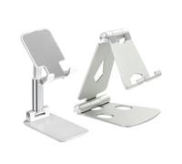 DHSBGWSX Supporto pieghevole in 2 pezzi, supporto portatile, supporto in lega di alluminio, supporto da tavolo, supporto per cellulare, supporto per tablet computer