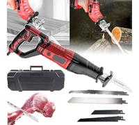 DHsdlpLU 900W Segaossa da Macellaio Portatile - 4 Lame E 1 Cassetta degli Attrezzi, Segaossa Elettrica Professionale (Corpo Rotante a 180°) Regolazione della