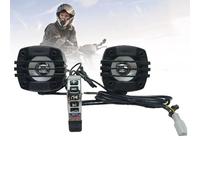 DHsdlpLU Altavoz Estéreo para Motocicleta con Control por Cable Graves Mejorados Micrófono con Cancelación De Ruido De 2 A 2,5 Pulgadas,E